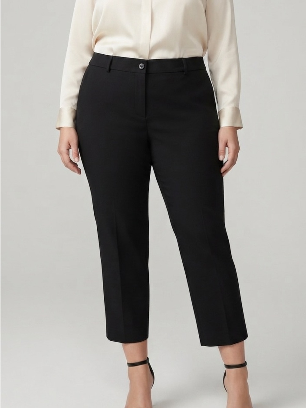 NWT DALIA Slim Leg Black Cropped Dress Pants size 16